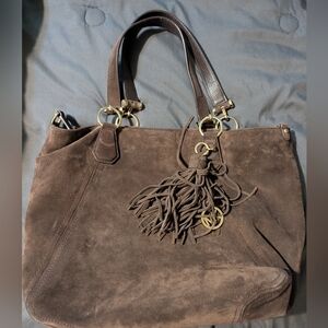 Brown Suede Women's Bag
